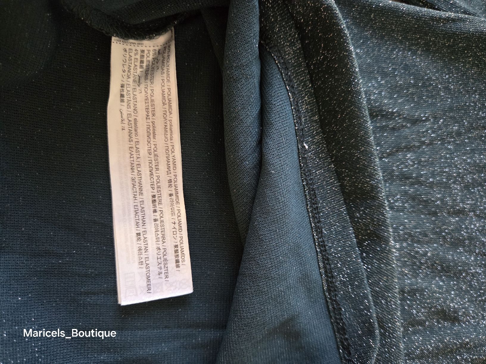 Mango Tops: MNG turtleneck dark green size M glitter effect – Gebraucht aus Winterthur von Maricels_Boutique 4