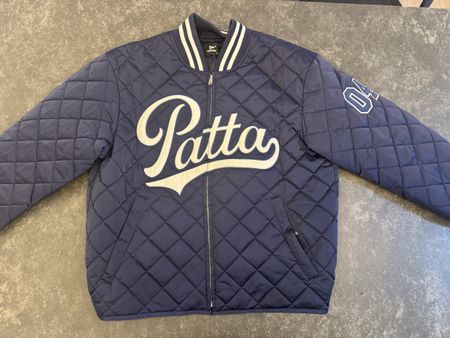 Veste Patta Diamond Quilted Sports Bleu, Taille M
