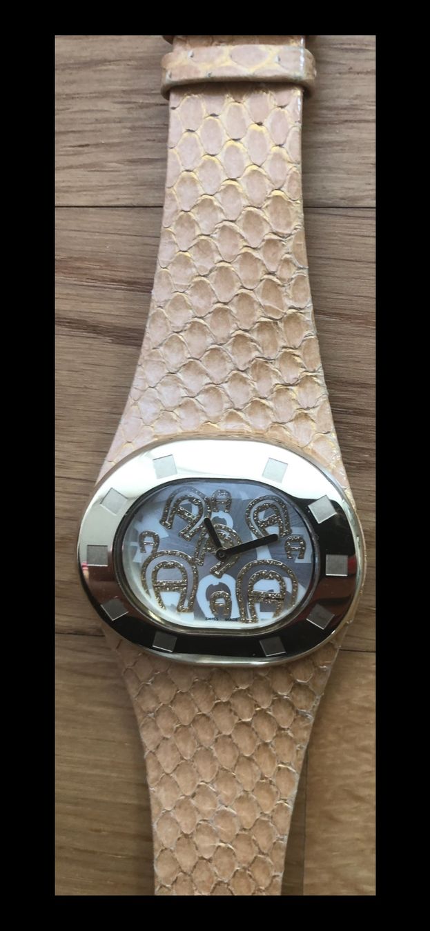 Aigner Bracciali & Braccialetti: Aigner Uhr, Lederarmband – Usato da Oberwil BL venduto da J.L. 1