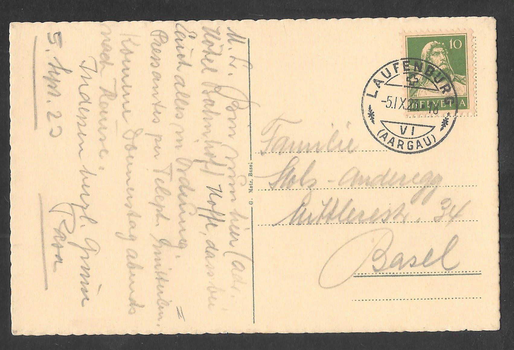 Cartoline postali: Laufenburg Wasentor und Schlossberg – Usato da Olten venduto da clotaldi 1