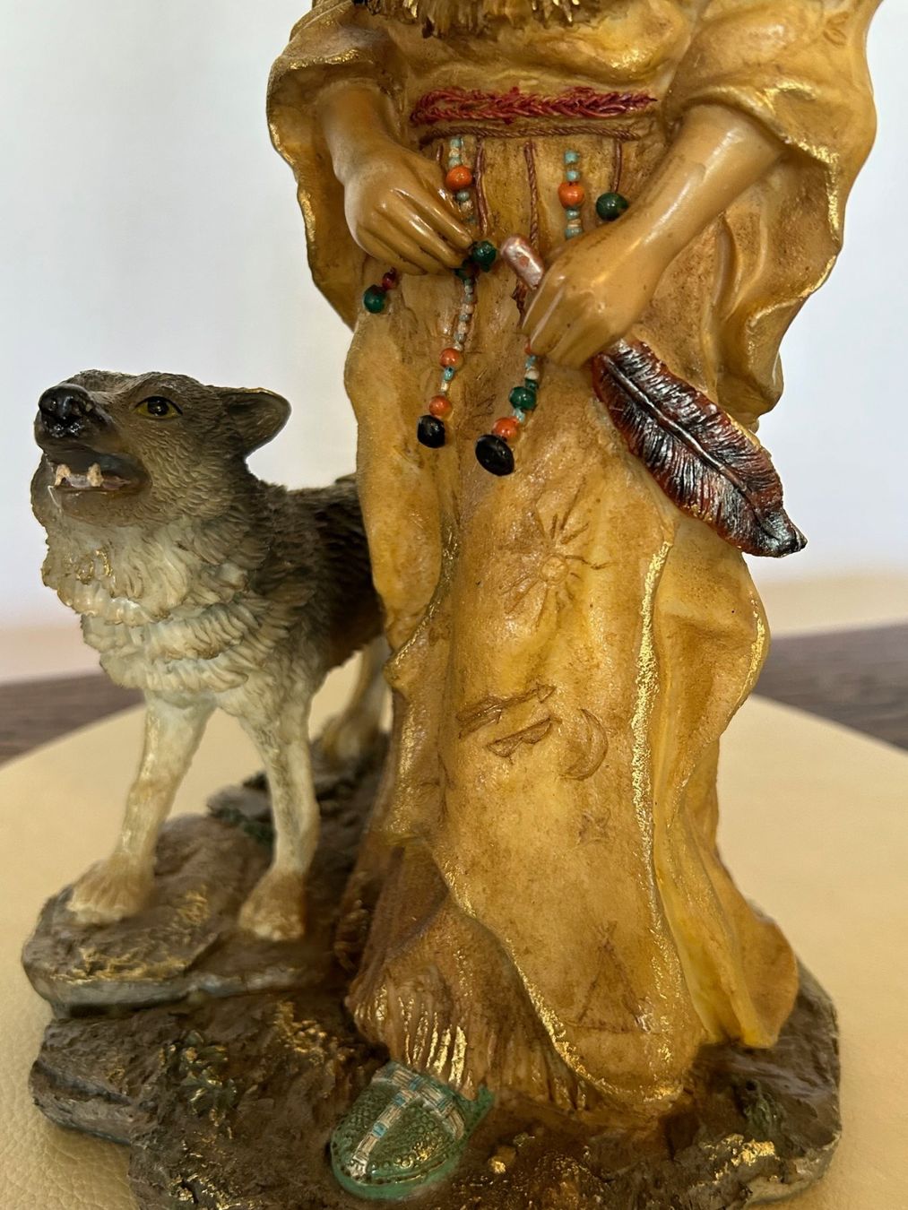 Sculture & Statue: Indianerin (Squaw) mit Wolf – Nuovo (secondo la descrizione) da Rocourt venduto da Vijay02 6