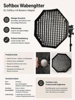 Softbox mit Wabengitter gratis