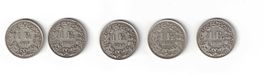5 x Fr. 1.- Silber