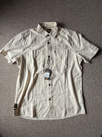 Neues PME Legend Kurzarm Hemd, Herren, Grösse XL, Bone White