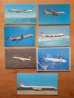Cartes vierges sur des avions de Swissair, Balair et Swiss