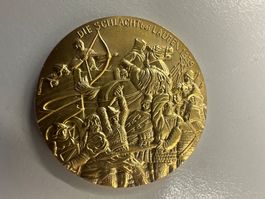 Medaille Schweiz 1.August-Taler1986 Silber 900 19g vergoldet