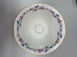 alte handbemalte Schale, Blumen 19 cm