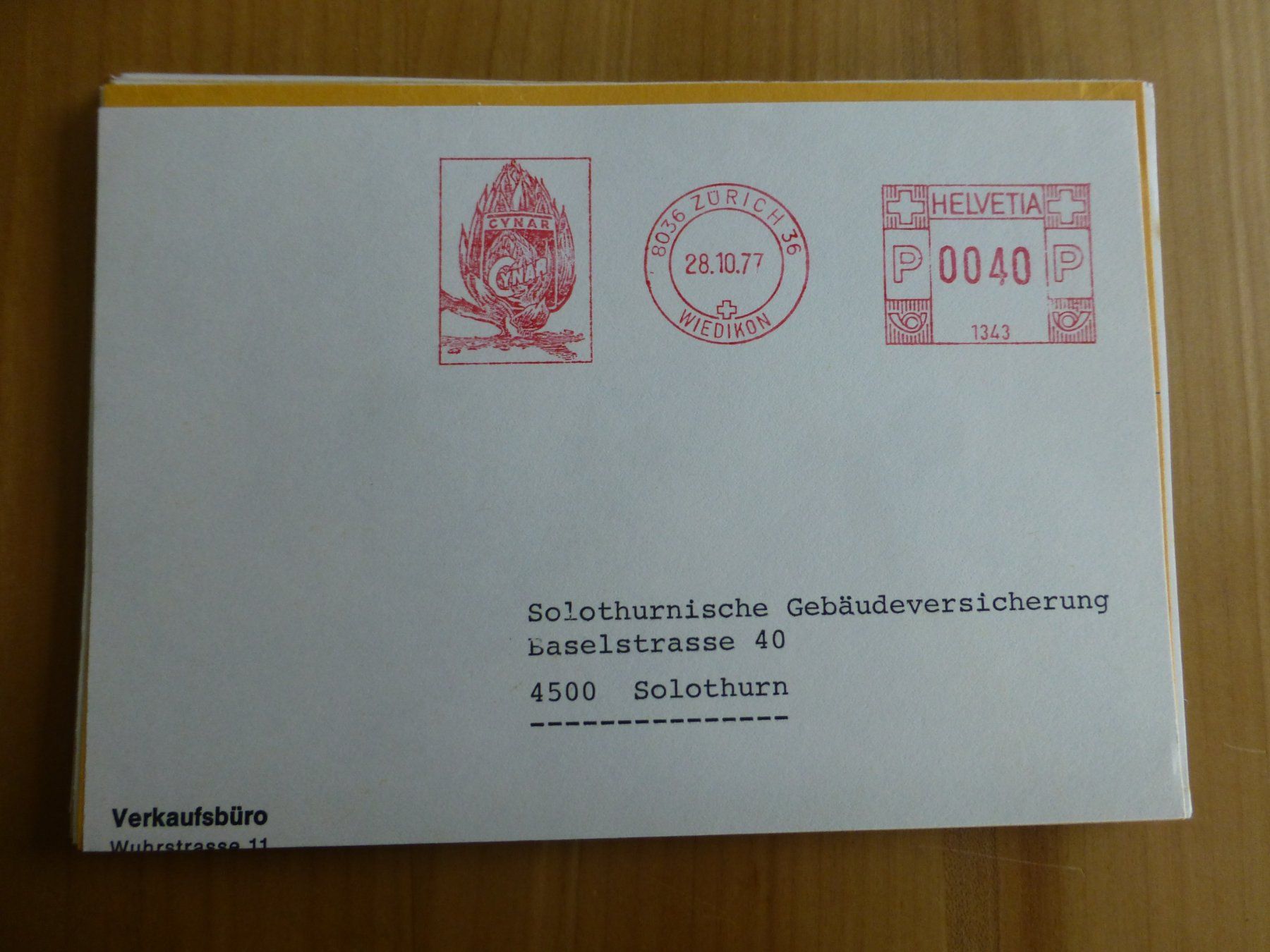 Poster & Bilder: Zürich, Werbung Cinar 1977 – Gebraucht aus Bettlach von 1saurer