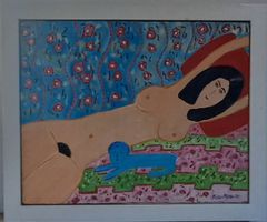 Gemälde von Fritz Müller der bekannt wurde mit naiver Kunst
