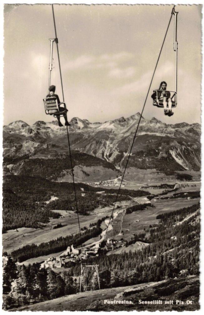 Cartoline postali: Pontresina - Sessellift – Usato da Binningen venduto da Mountainrider