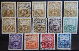 CSSR Tschechoslowakei Porto Kat. 1-14 */gest. 1919