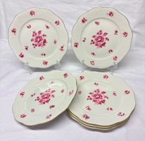 6 Stk. Herend Nanking Bouquet Raspberry Dessertteller 19cm