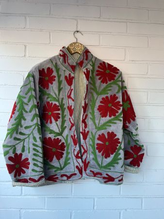 Embroidery jacket velvet