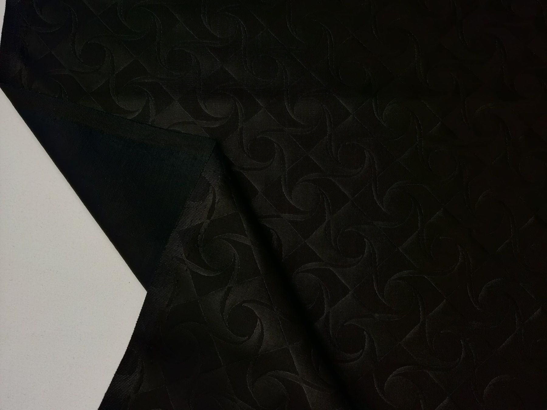 Tessuti: Ital. Designer Baumwolle Elastan 1.50x1.40m nero nero shiny – Nuovo (secondo la descrizione) da Lufingen venduto da Voyager7 3