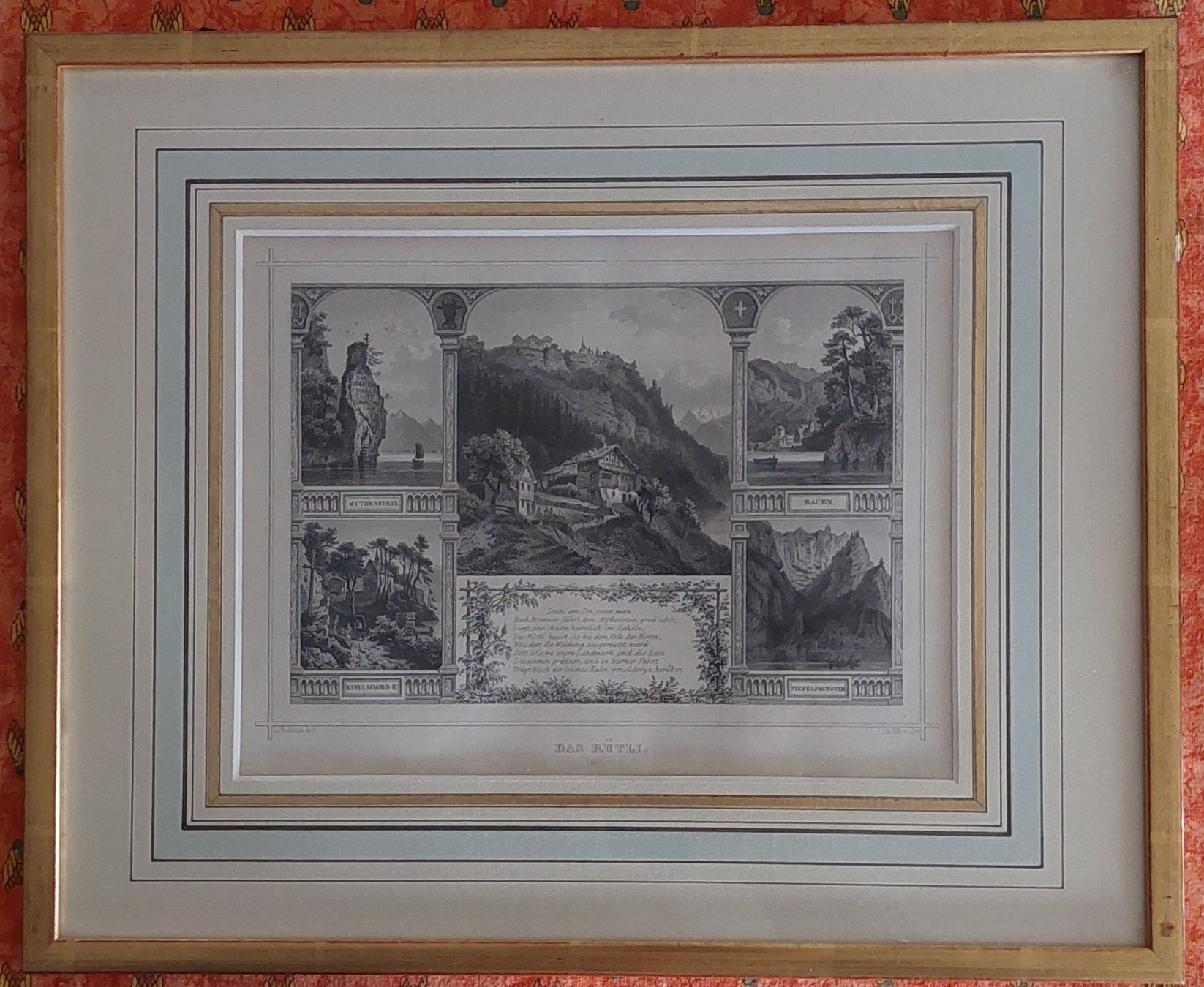 Stiche: Gravure ancienne du Rütli – Gebraucht aus Tschugg von uldrypr