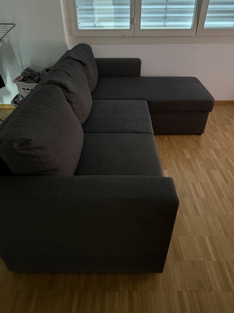 Divani: Ecksofa Stoff grau mit Bettfunktion – Usato da Amsteg venduto da Migi_lm1 1