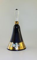 Vajgar Bohemia Glasglocke schwarz-gold 16 cm Neuware 