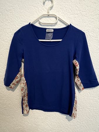 Shirt Street One blau Blumen Gr. 36 / S