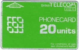 Telefonkarte British Telecom BTD-008 728B ohne Kerbe