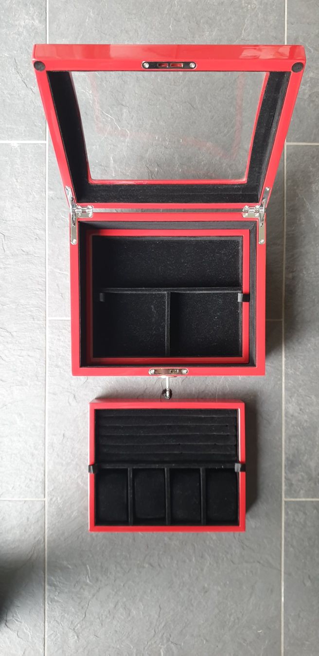 Portagioie: Windrose Schmuckkasten Schatulle Uhrenbox rot – Nuovo (secondo la descrizione) da Zürich venduto da Elian_