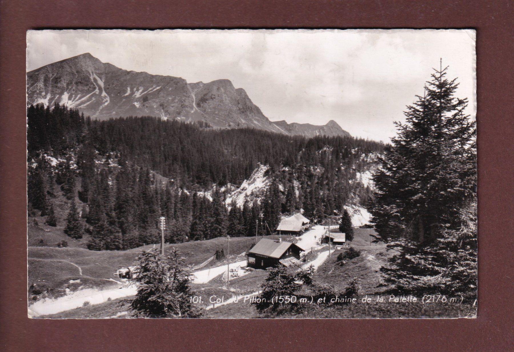 Cartoline postali: COL DU PILLON - Chaine de la Palette – Usato da Pully venduto da nicecards