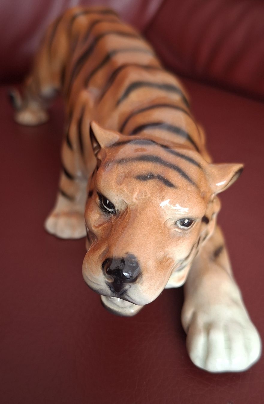 Statuette: Vintage Tiger Figur  – Usato da Galmiz venduto da Schlumpfi5 6