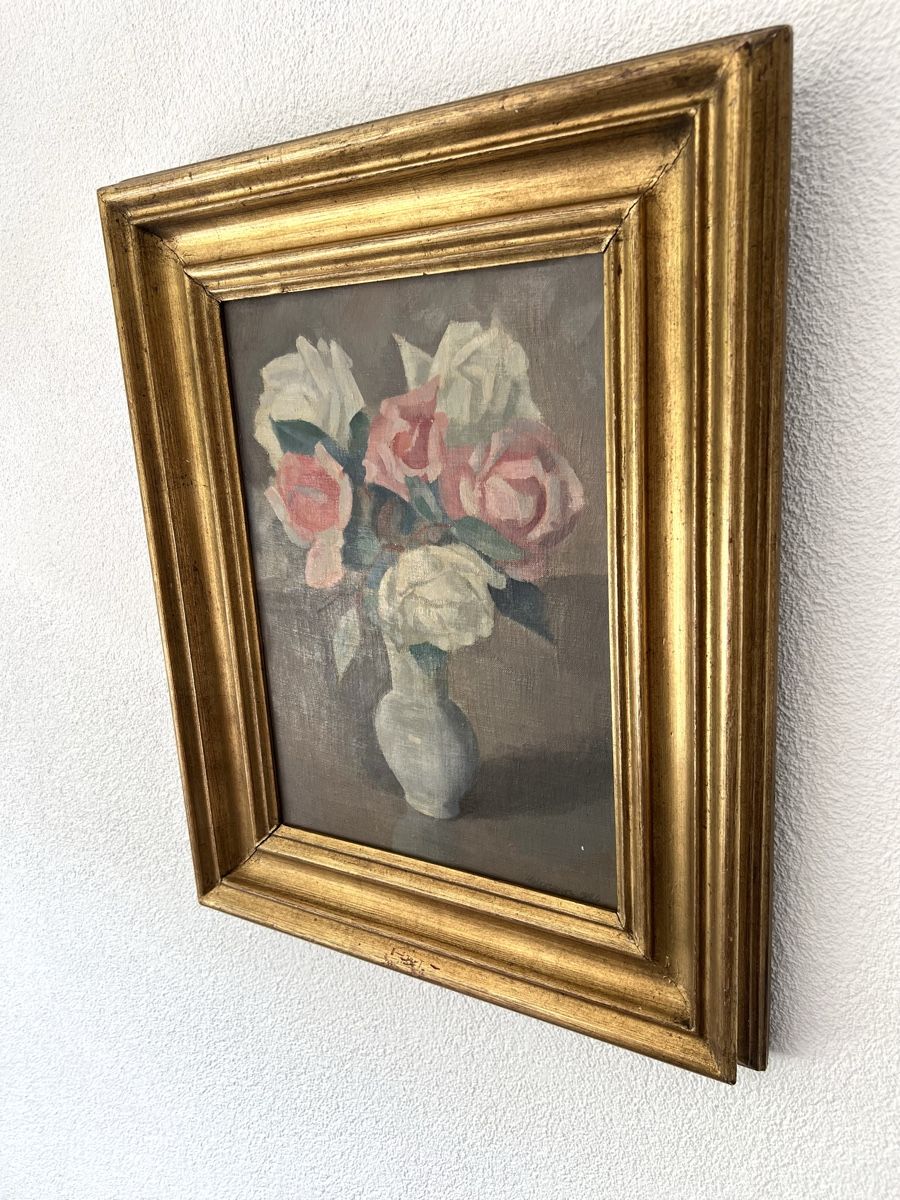 Dipinti: 1920 Original Blumenstillleben Ölgemälde Adolf Holzmann – Usato da Uerikon venduto da Saffagirl 2