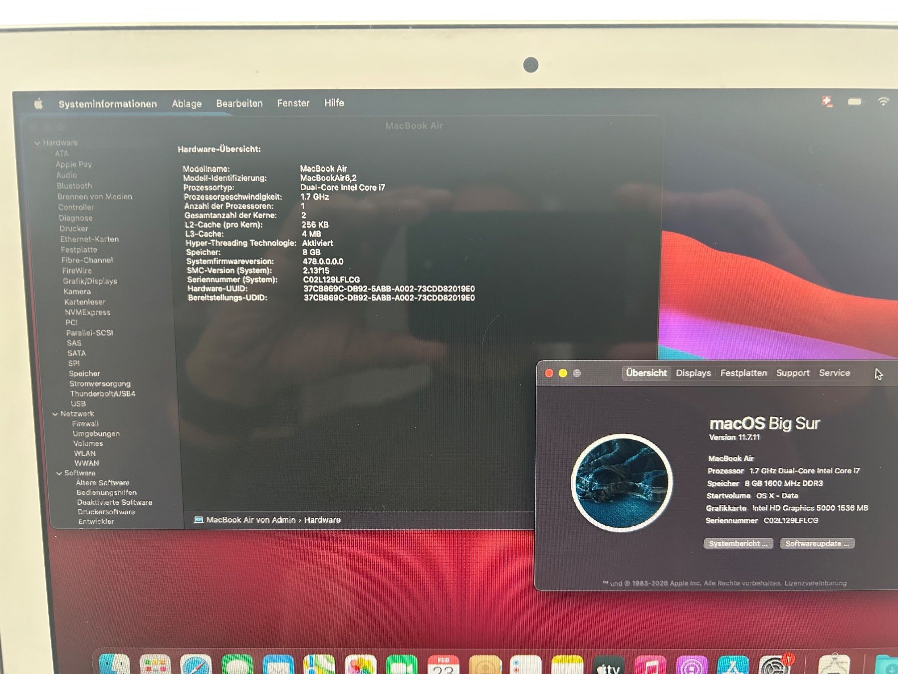 Apple Notebook: Apple MacBook Air 8/500 i7 – Usato da Ernetschwil venduto da Imscha8856 3