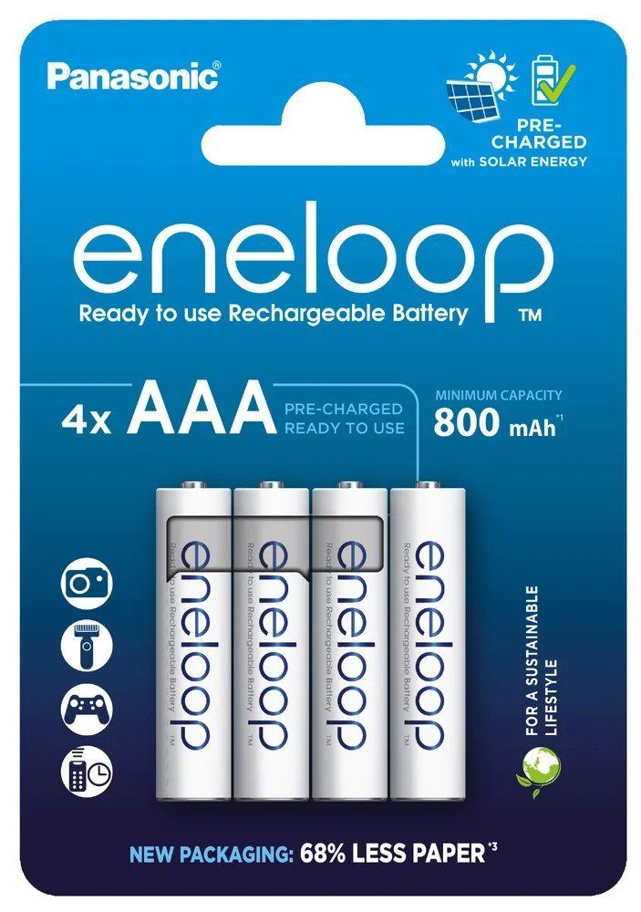 Panasonic Batterie: Panasonic Eneloop AAA min. 800mAh – Nuovo e nell'imballaggio originale da Kottwil venduto da Crazyrolf