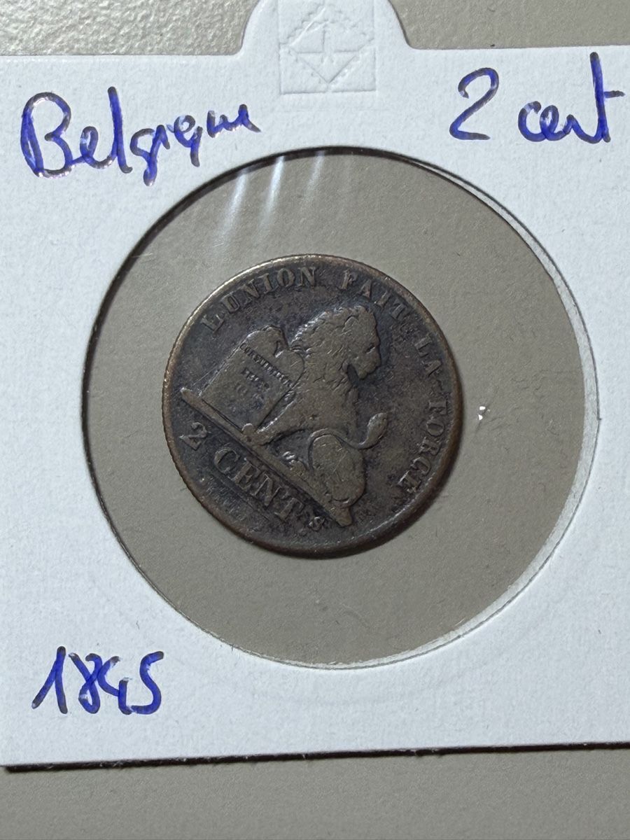 Tutti le monete: Belgique - 2 cents - 1845 – Usato da Payerne venduto da Mike1682