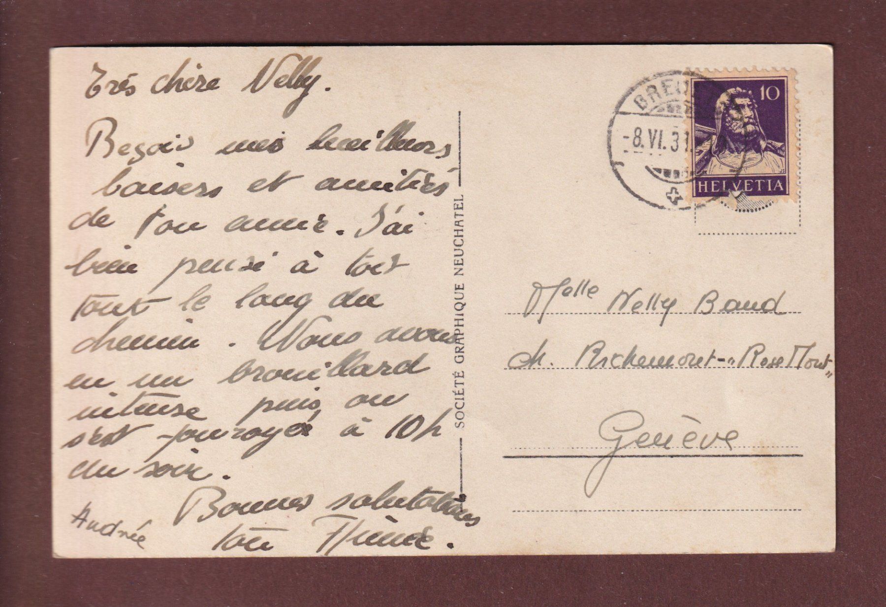 Cartoline postali: BASSIN DU DOUBS – Usato da Pully venduto da nicecards 1