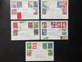 5 Briefe Österreich-Schweiz 1951-58