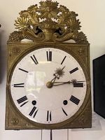 SCHÖNE SONNEN- COMTOISE I 2 TEILIGES MESSINGSCHILD I Ca.1840