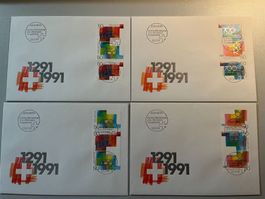 FDC 1991 / alle 3er Paare - SBK 75.-