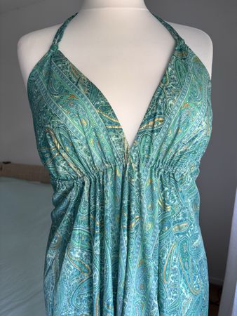 Maxikleid Sommerkleid Paisley grün/ esmeralda NEU