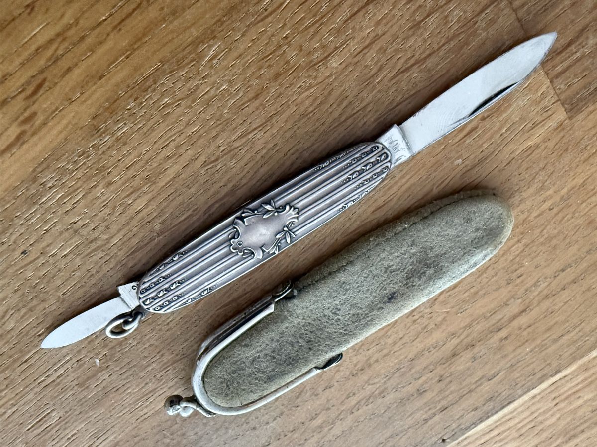 Taschenmesser: Antikes Silber Taschenmesser, 900er Silber – Gebraucht aus Goldach von Messerguru 5