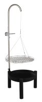 Schwenkgrill mit Seilzug Höhe 143cm und Feuerschale Ø 50cm