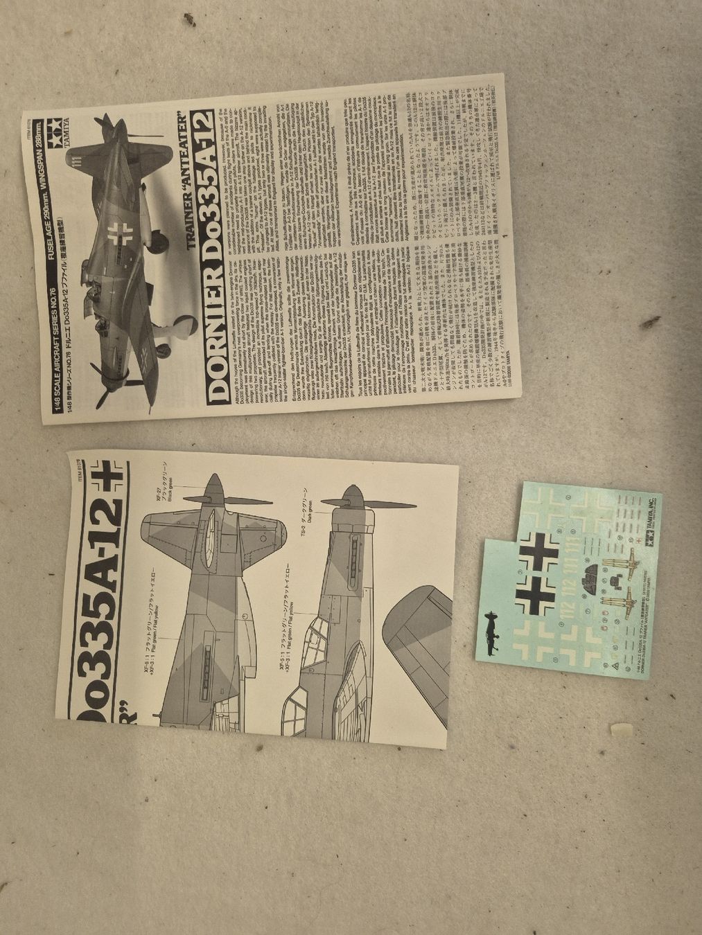 Kit di modellismo & Modellini statici: Tamiya Bausatz Dornier Do 335 A-12 Trainer 1:48  – Usato da Wald ZH venduto da recher67 2