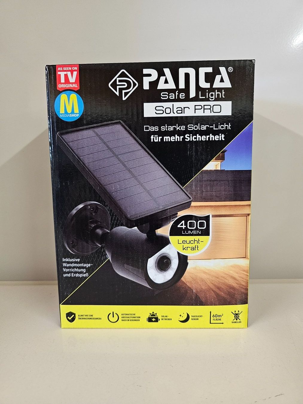 Lampade: MediaShop Solar Aussenleuchte mit Bewegungsmelder – Nuovo e nell'imballaggio originale da Koppigen venduto da Bracher_Mail-House 1