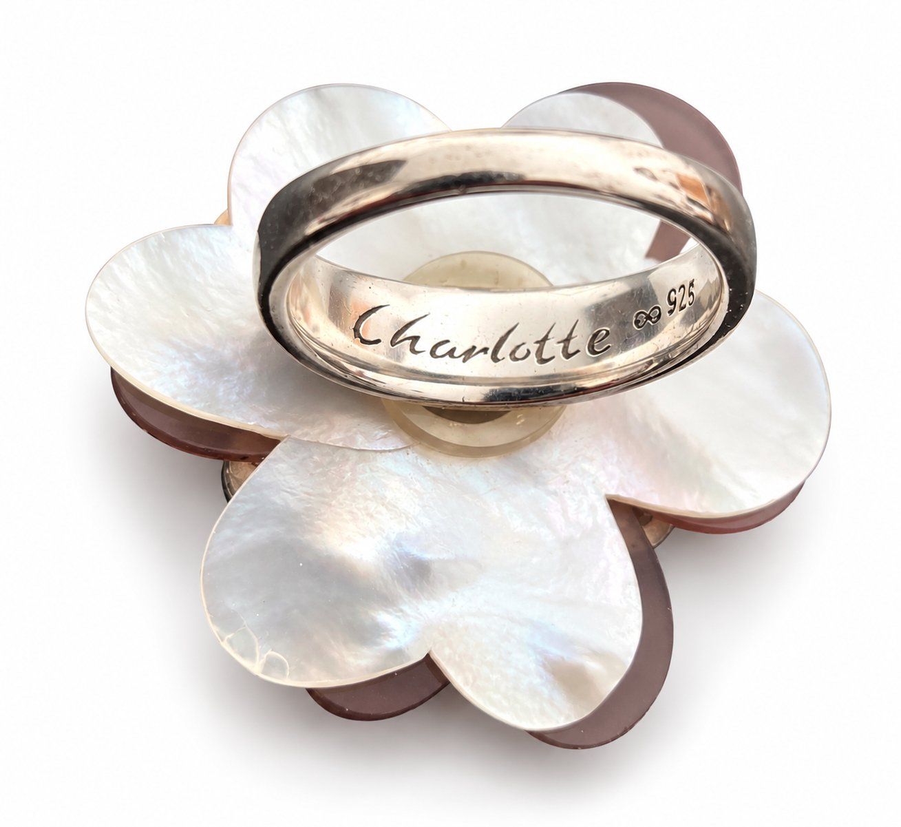 Anelli: Blumenring Damen 925 Silber Perlmutt Strass Statement Ring – Nuovo (secondo la descrizione) da Fully venduto da VaneaSelection 5