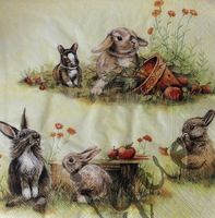 Serviette cute rabbits 3Stk. zum letzten mal eingestellt