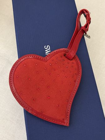 Valentinstag Swarovski Kofferanhänger Herz Rot Strass Neu