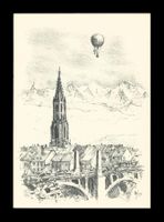 1954 Ballonaufstieg HOSPES BERN Mungg & Helikopter HB-XAE