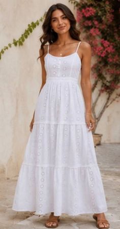 Vends magnifique robe longue blanche - style bohème chic