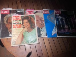 📚 Lot de 5 magazines anciens Paris Match (1965–1967)