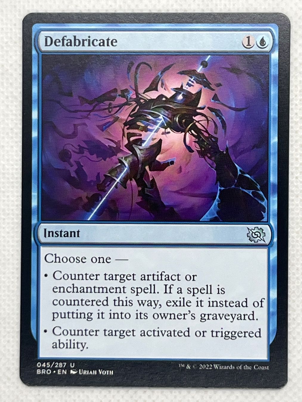 Magic The Gathering Sammelbilder & Trading cards: MTG Defabricate BRO 045 Englisch Uncommon – Gebraucht aus Hinterkappelen von Kim1992