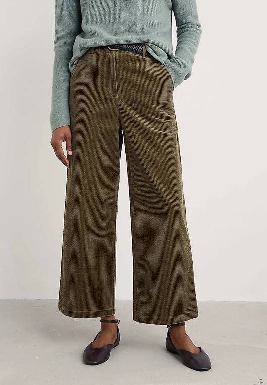 Pantaloni: Seasalt Cornwall Cordhose in Schlammfarbe, Grösse 40, weit – Usato da Bern venduto da Delirious