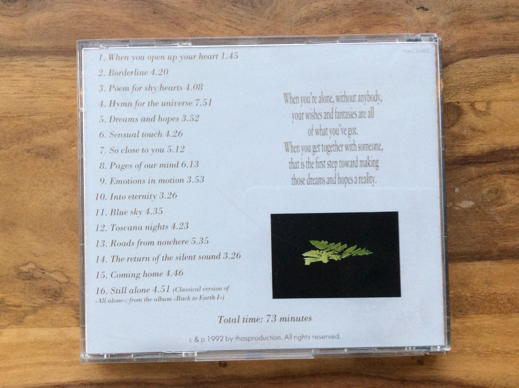 CD: CD Back to Earth / Dreams and Hopes – Usato da Horgen venduto da flyingpenguin2000 2