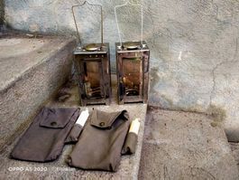 2 x Faltlaterne Kerzen-Laterne faltbar Militär ZS / Räumung