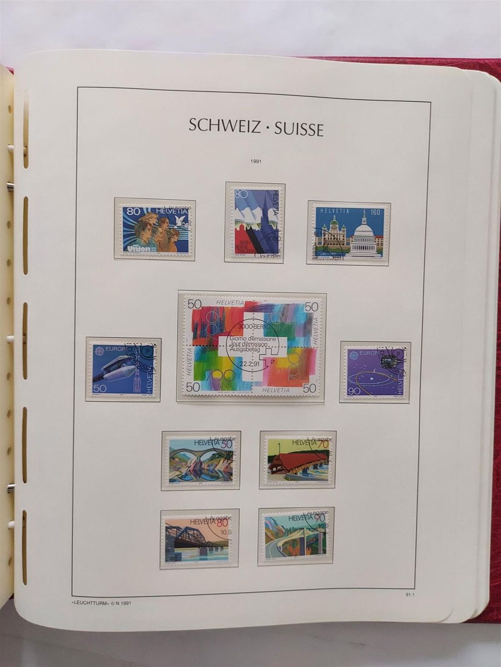 Tutti i francobolli: Schweiz Slg 1980-92 mit ET-Stempel – Usato da Winterthur venduto da Kyoung 2